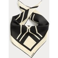 JAEGER Pure Silk Geometric Scarf Black/White | Marks & Spencer (UK)