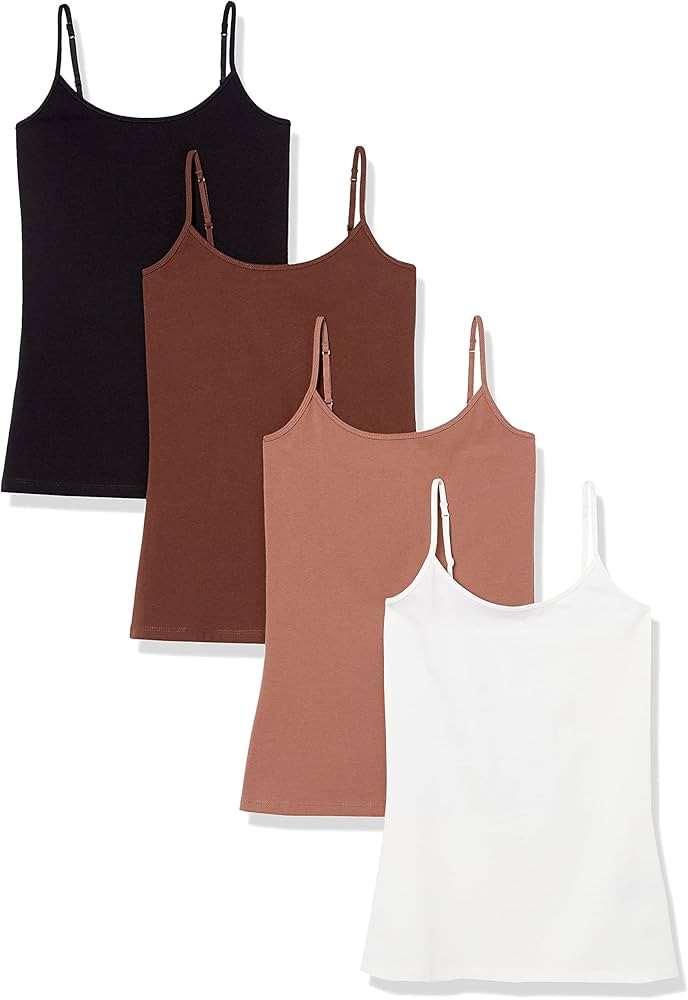Amazon Essentials Women's Slim-Fit Camisole, Pack of 4 | Amazon (US)