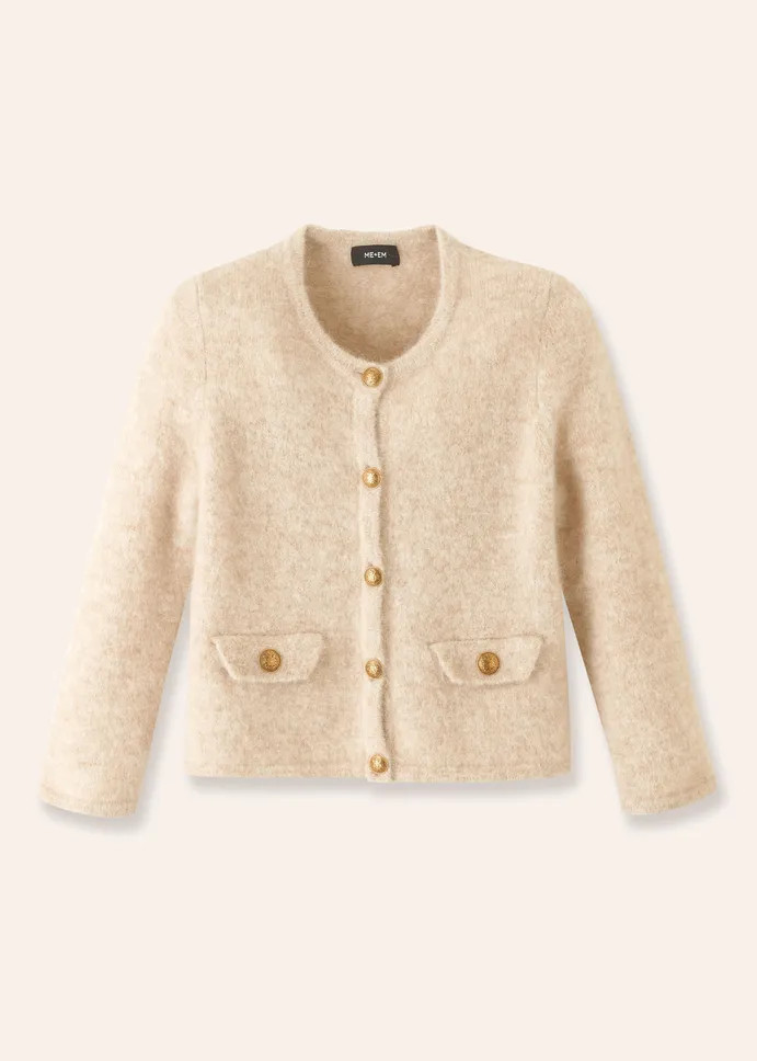 Alpaca Bracelet Sleeve Knitted Jacket | ME+EM US