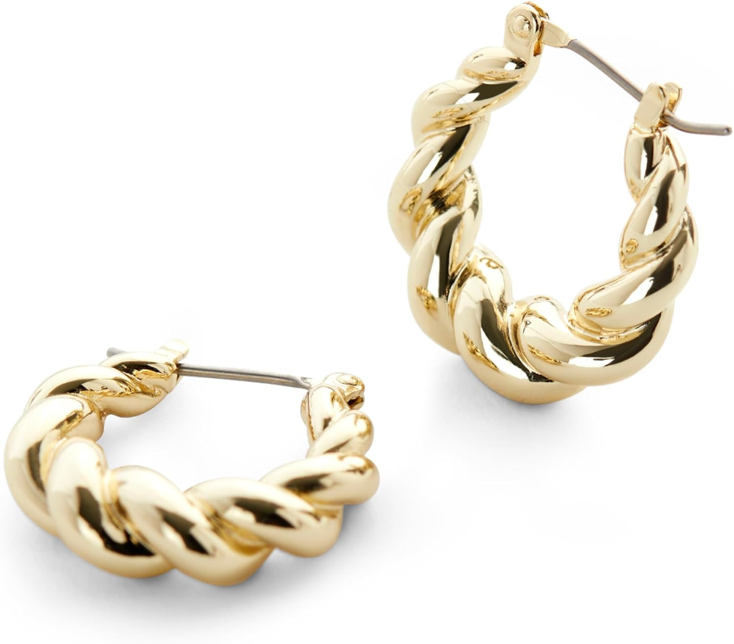 Ana Luisa Gold Earrings - Twisted, Braided Design Huggie Hoops for Women | Amazon (US)
