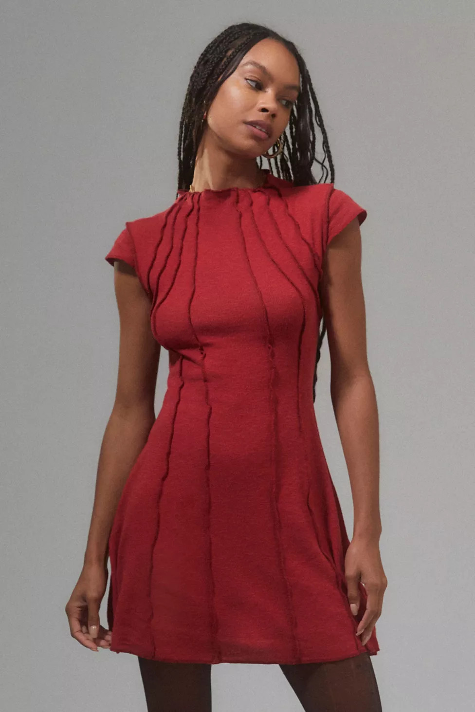 UO Rishe Seamed Mini Dress | Urban Outfitters (US and RoW)