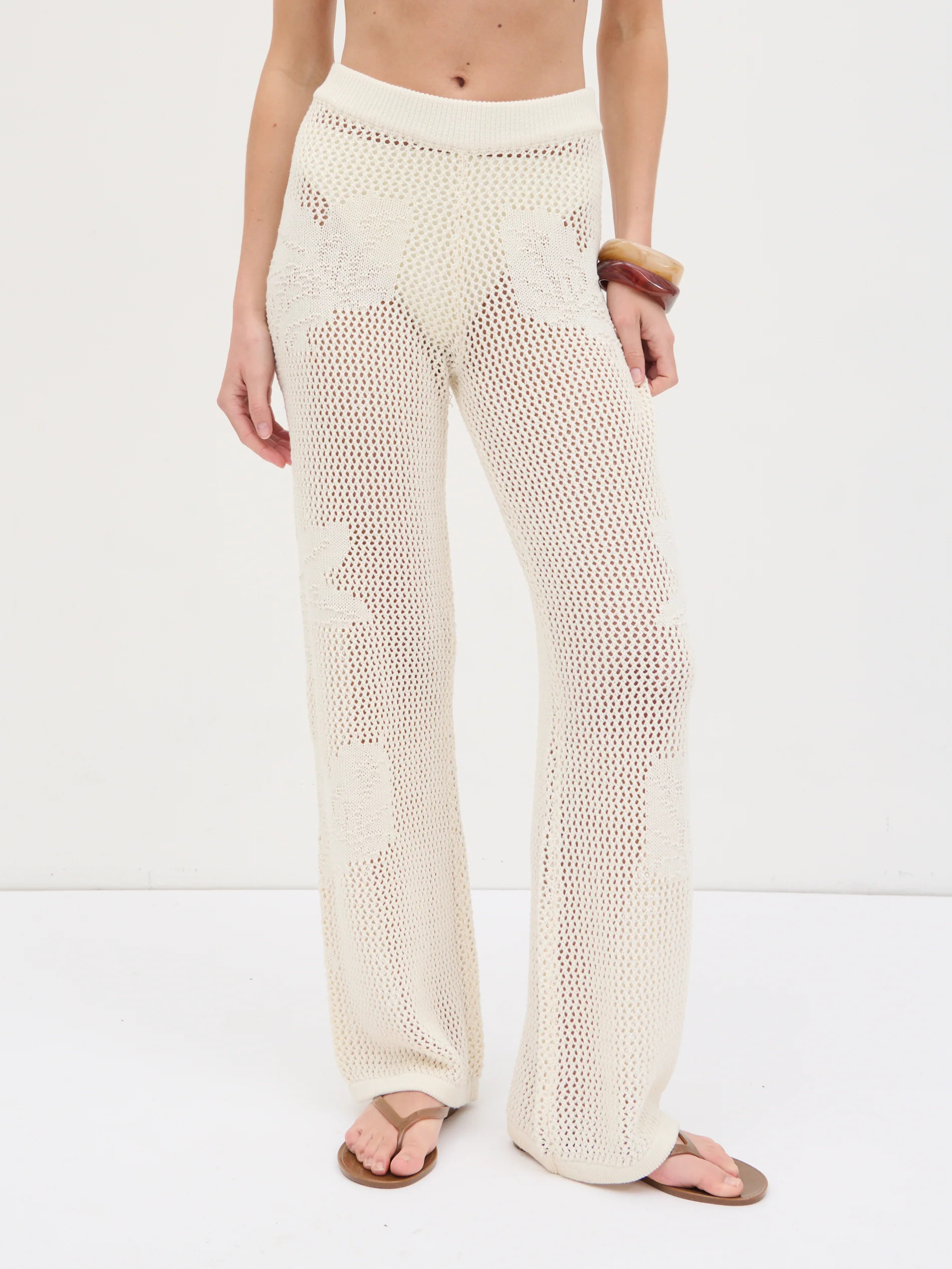 Mireille Knit Wide Leg Trousers | Pretty Lavish (UK)
