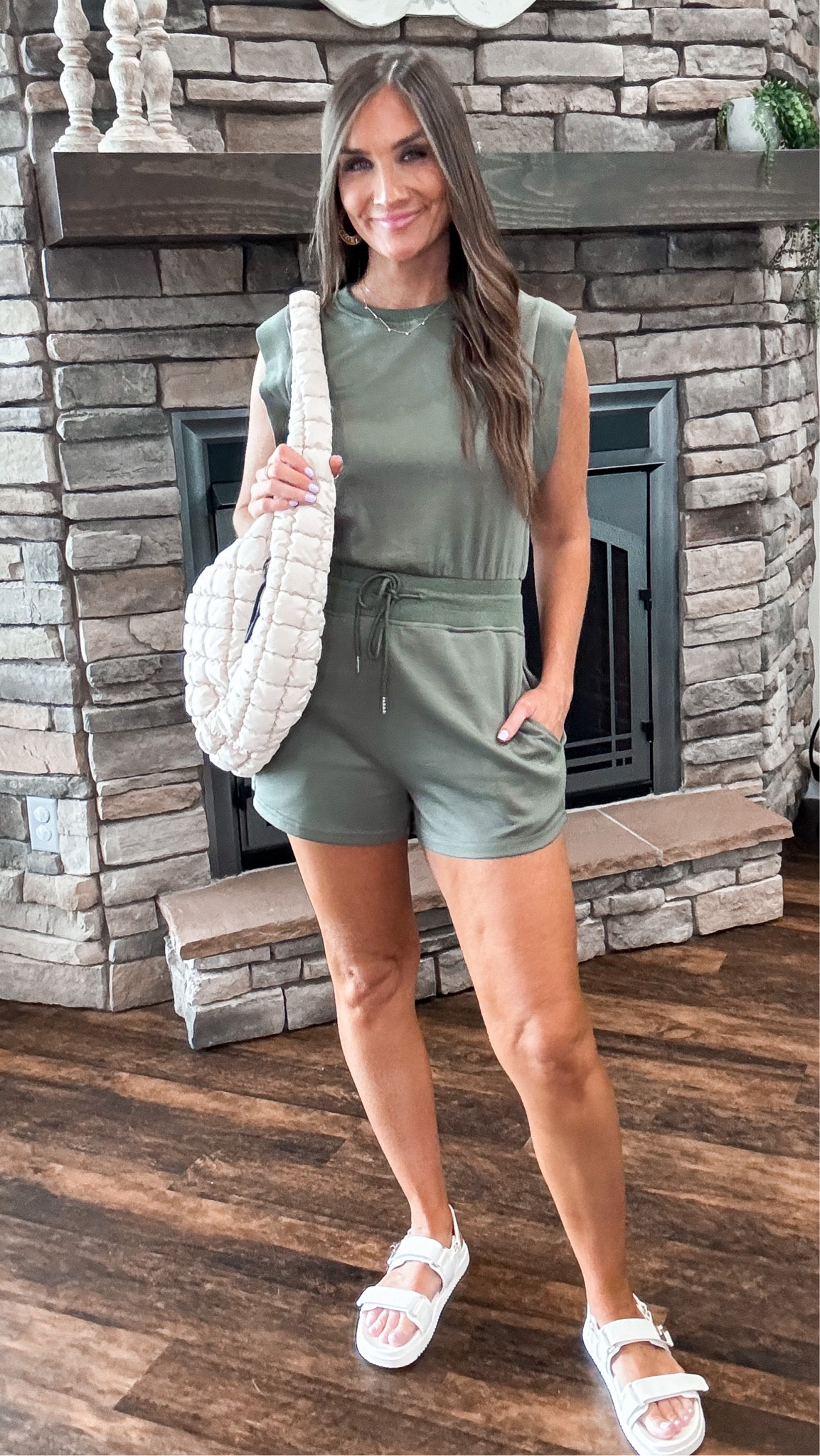 This Amazon romper is perfect for beating the heat. The drawstring waistband helps to accentuate the waist and the location of the back keyhole is perfect so you don’t have to worry about your bra showing. 

Wearing size small, tts. 

As of 5/5, 20% off through end of today  

#LTKgrwm #LTKmomlife #LTKootd
