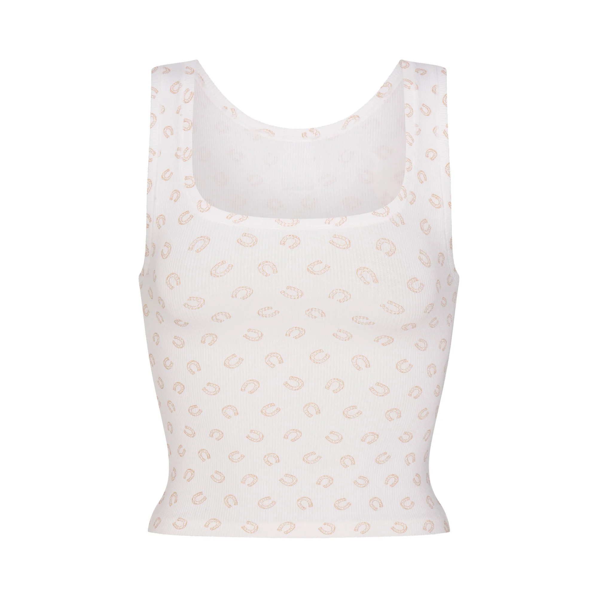 SKIMS Tank Top | White | Small | Cotton Rib | SKIMS (US)