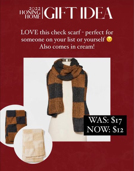 Gift idea, gift under $20, gifts for her, target find, target outdoor, check scarf, stocking stuffer, target fashion

#LTKHoliday #LTKGiftGuide #LTKSeasonal