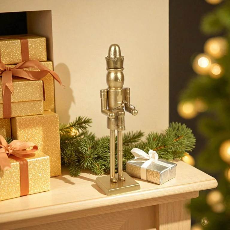 Decorative Christmas Drummer Nutcracker, Gold, 14.3", by Holiday Time | Walmart (US)