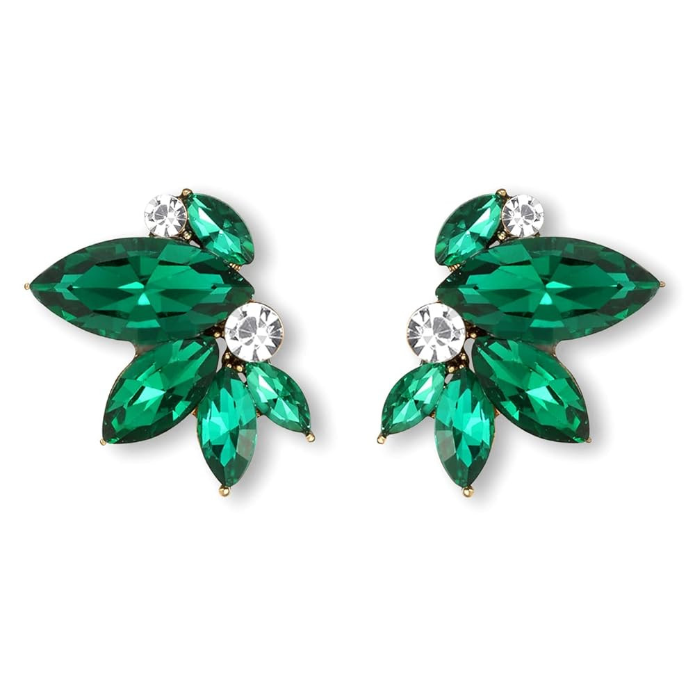 Sparkly Rhinestone Drop Earring Dainty Faux Crystal Earring Studs for Women Wedding Prom Party | Amazon (US)