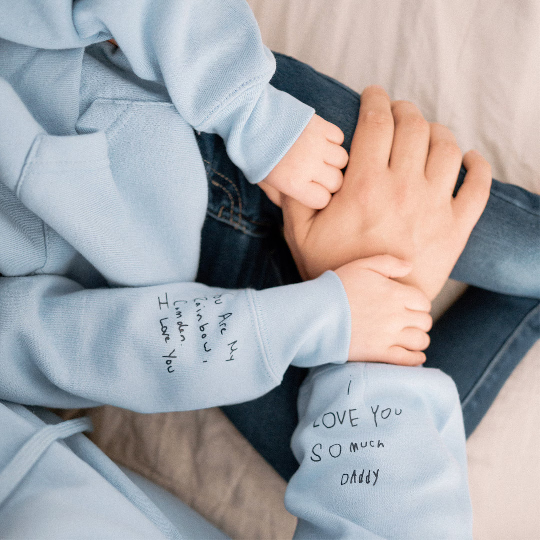 Unisex Secret Message Hoodie - Personalised Sleeve Print - Fathers Day Gift - Daddy Gift - Handwr... | Etsy (US)