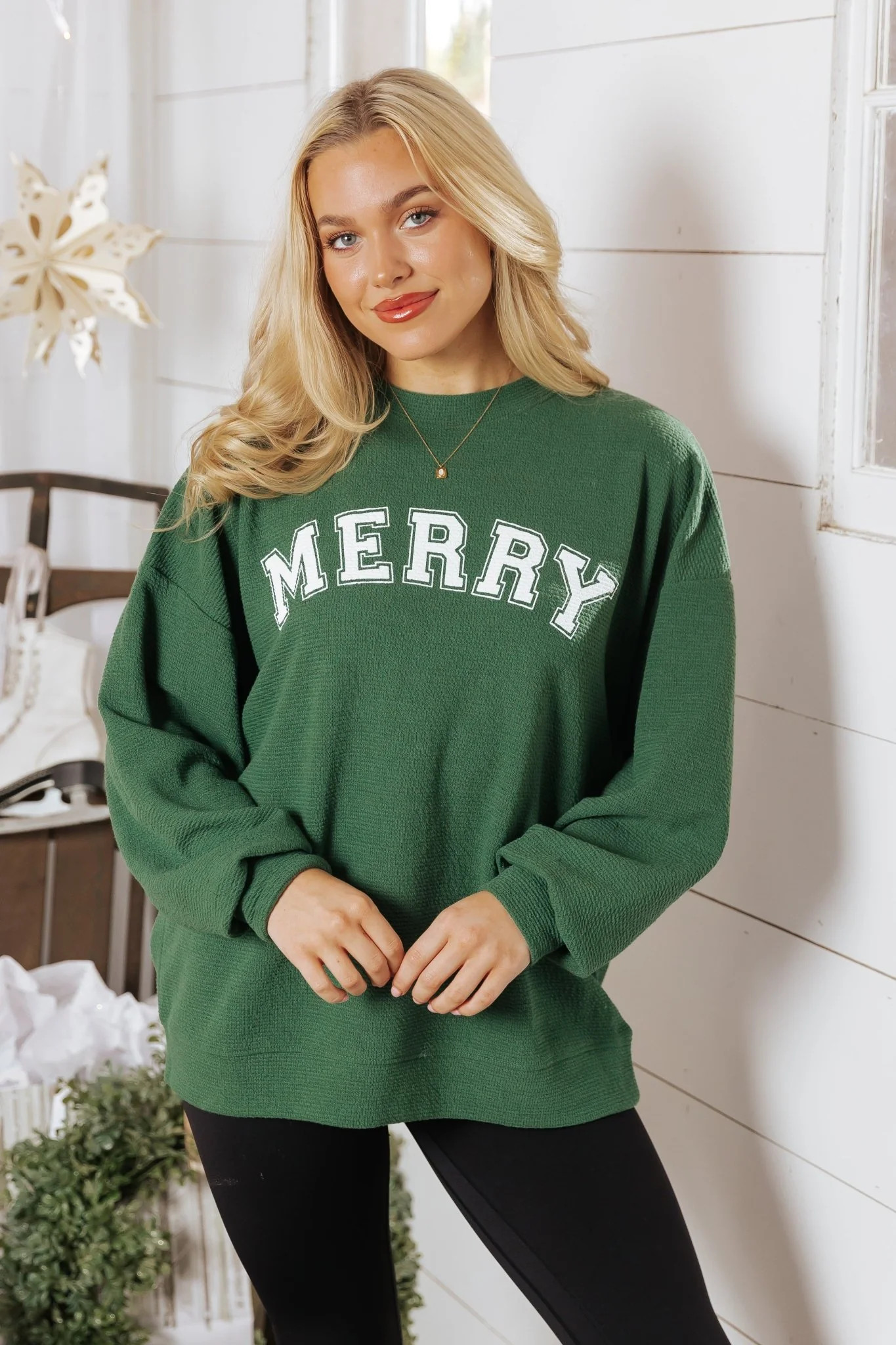Merry Green Graphic Sweatshirt | Magnolia Boutique