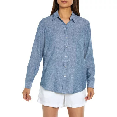 Gap Ladies Linen Button Down Top | Sam's Club