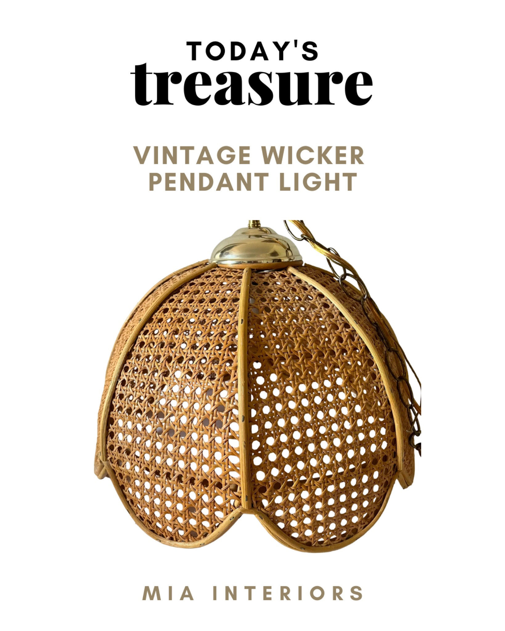 Todays treasure!
Vintage wicker pendant light

#todaystreasure #pendantlight #vintagelighting #antiquelighting #wickerpendantlight #rattanlighting

#LTKhome #LTKstyletip #LTKunder100