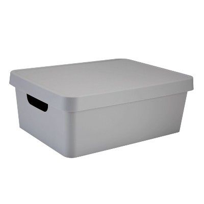 Simplify Medium Storage Box with Lid Gray | Target