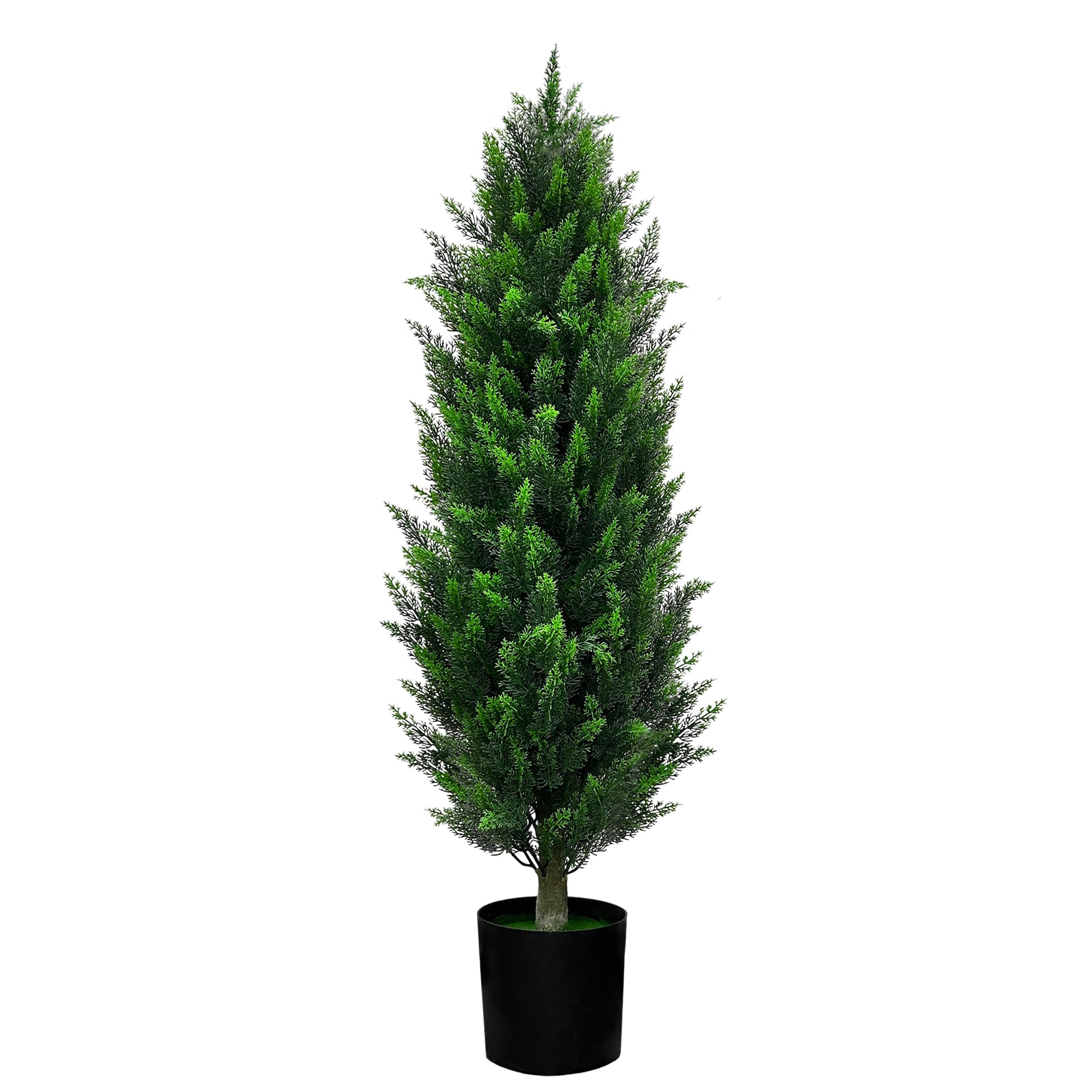 Artificial Cedar Topiary Trees 4.35 FT UV-Protected Evergreen Fake Potted Pine Cypress for Outdoors Home Front Porch Decor | Amazon (US)