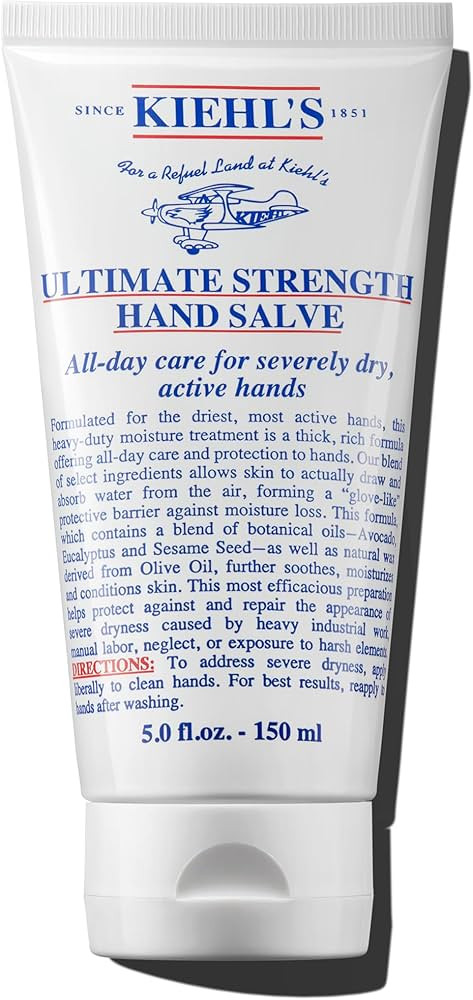 Kiehl's Ultimate Strength Hand Salve, Deeply Hydrating Hand Lotion, Thick and Rich Formula for In... | Amazon (US)