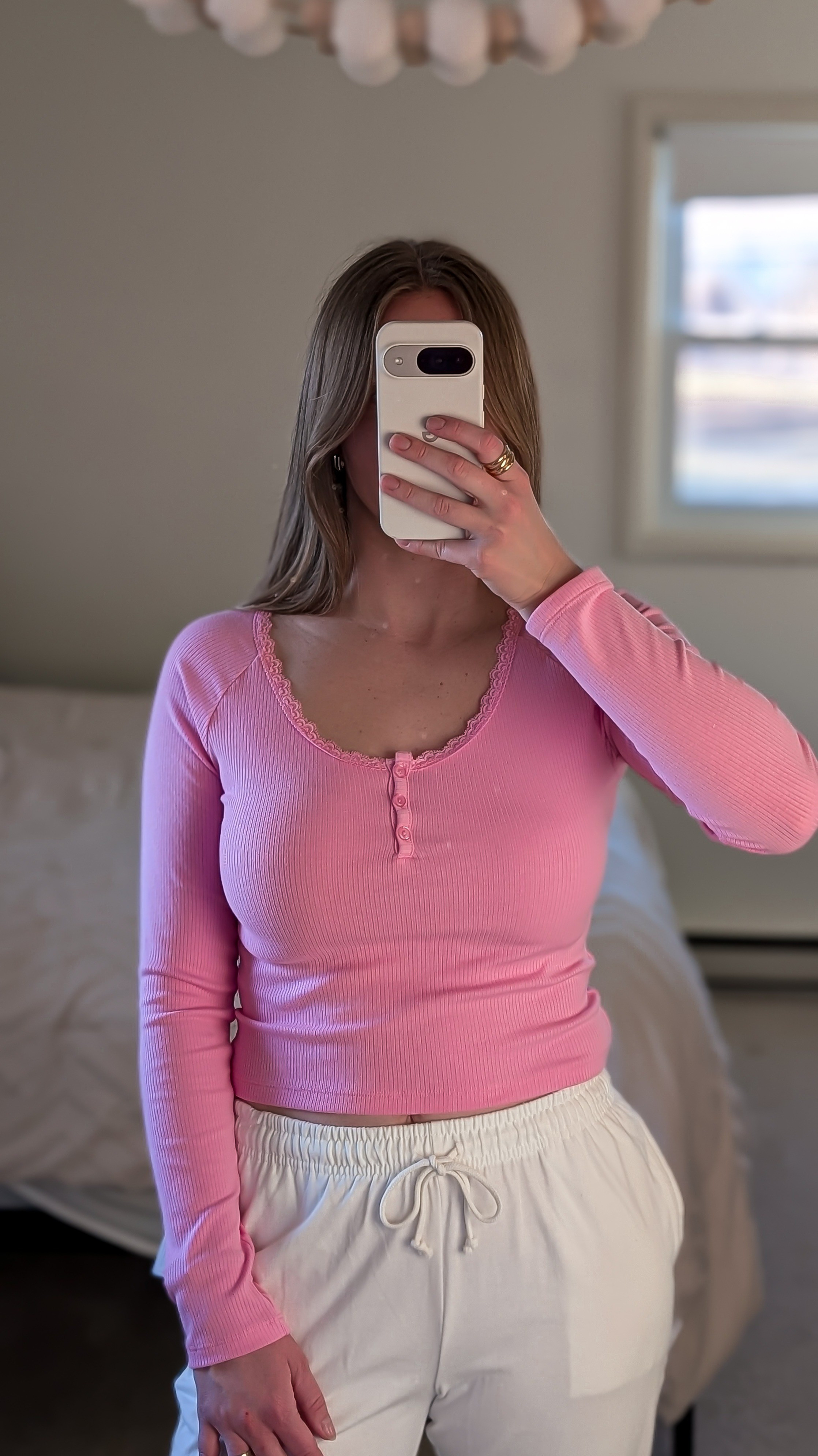 This pink top was one of my favorites from my Walmart order.   This color is THE BEST.  Returning to size up so it's not so short 

#LTKSpringSale #LTKootd #LTKgrwm