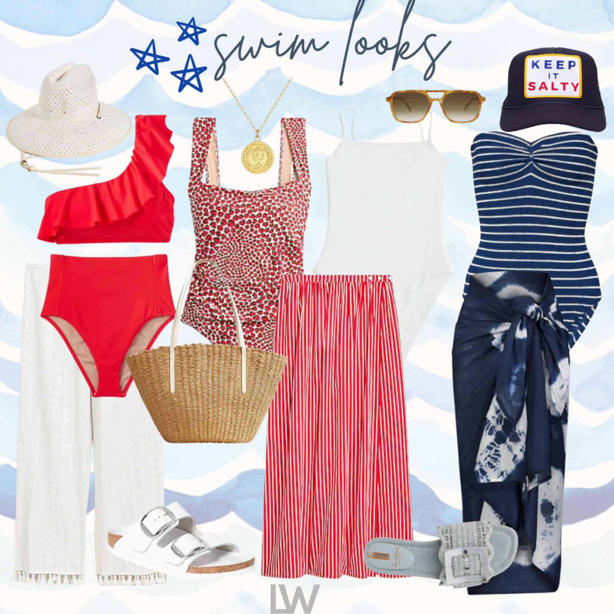 ❤️🤍💙 swim looks for the fourth ✨ shop my fave finds below 

#LTKStyleTip #LTKSwim #LTKTravel