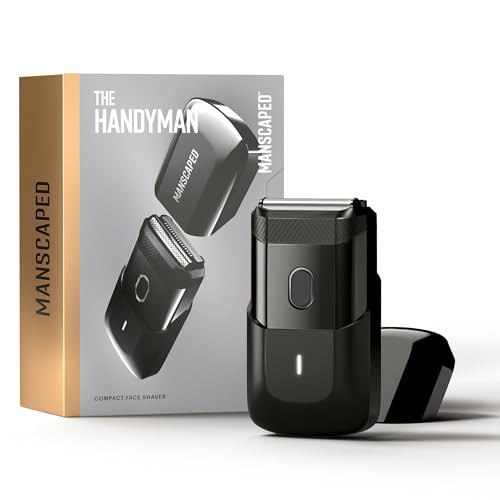 MANSCAPED® The Handyman™ Compact Face Shaver – Portable Men’s Travel Facial Hair Groomer, USB-C Rechargeable Razor, Electric Foil Face Shaver, Waterproof, Cordless, Dual-Action SkinSafe® Foil Blades | Amazon (US)