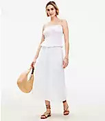Eyelet Pull On Maxi Pocket Skirt | LOFT