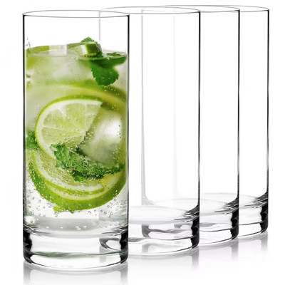 Luigi Bormioli Classico 16.25oz Highball Glass, Set of 4 - Break-Resistant Crystal Drinkware, Italian Barware Glasses | Target