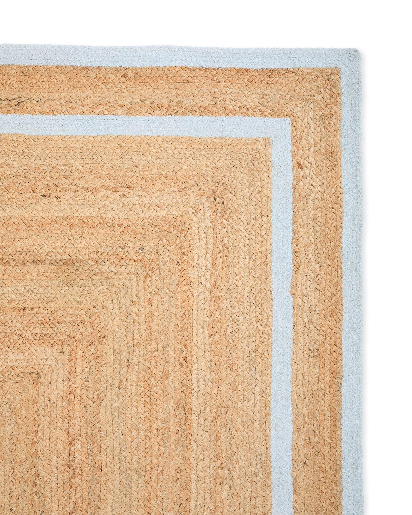 Serena & Lily Jute Double Border Rug Sky | Serena and Lily