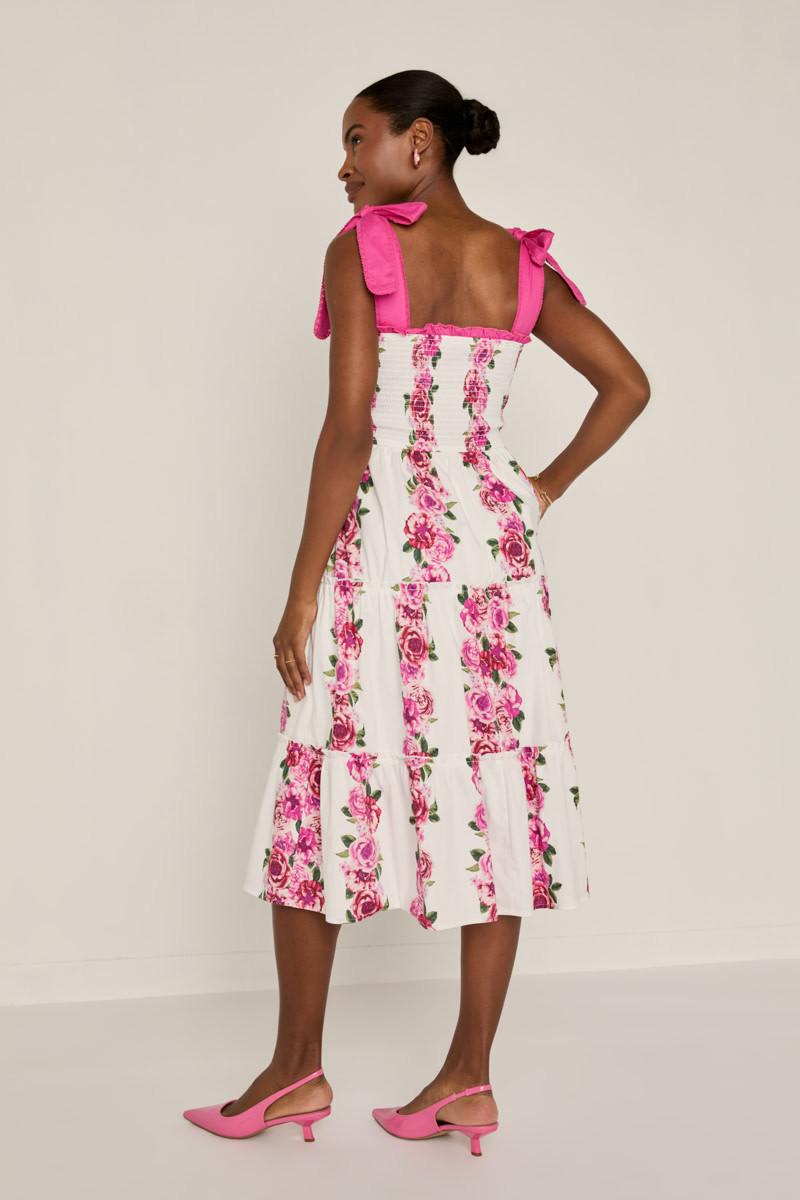 Mia Tie Strap Midi Dress | Francesca's