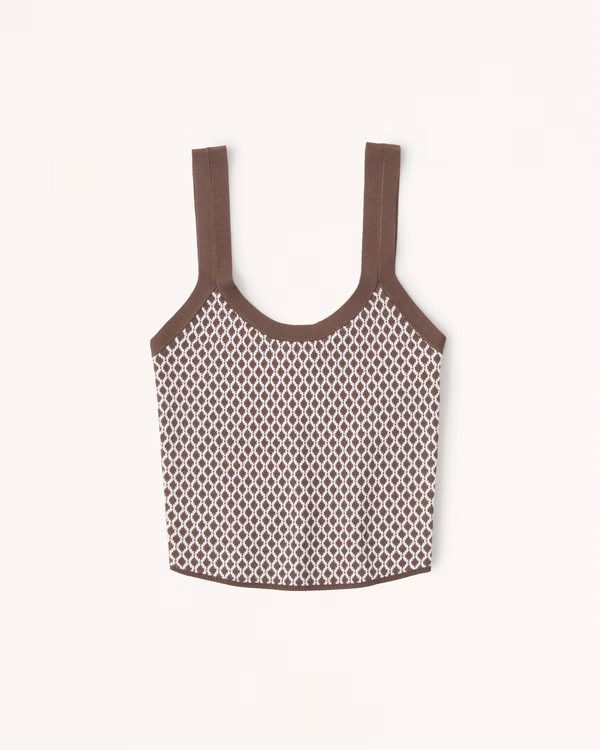 Women's Pattern Slim Scoopneck Tank | Women's Tops | Abercrombie.com | Abercrombie & Fitch (US)