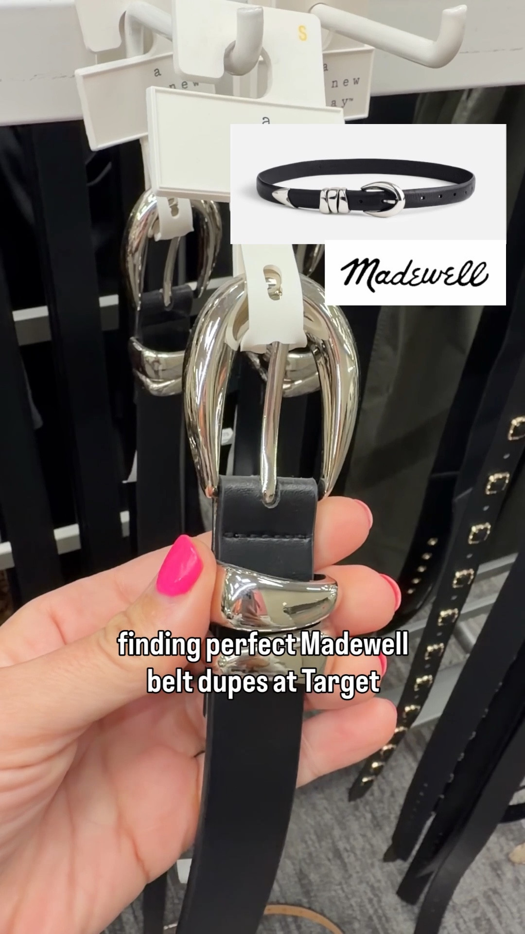 I just found the best Madewell belt dupes at Target and I’m honestly impressed. The quality feels way more high-end than the price tag, with playful little details that still feel super chic. They’re the kind of belts that instantly pull an outfit together without trying too hard—and the fact that they’re actually affordable makes it an immediate yes from me. Target fashion for the win 👊🏻  

#LTKWorkwear #LTKootd #LTKOver40
