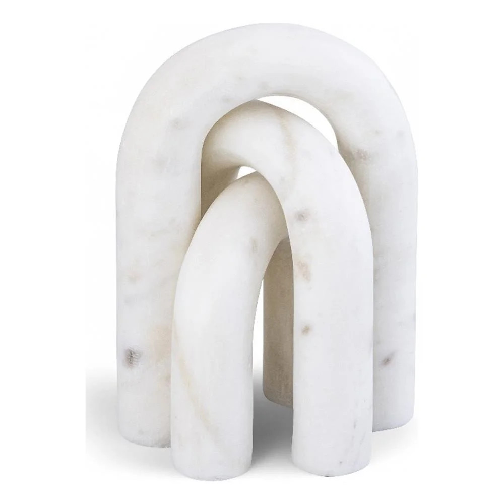 Meridian Furniture Arco White Marble 3pc. Decorative Object | Walmart (US)