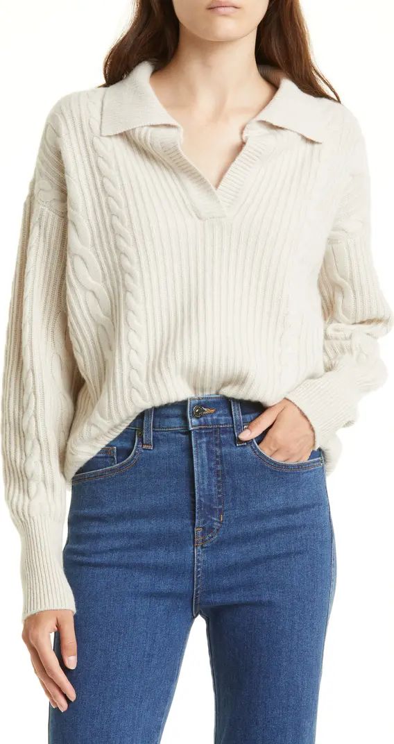 Nordstrom Signature Wool & Cashmere Cable Knit Sweater | Nordstrom | Nordstrom