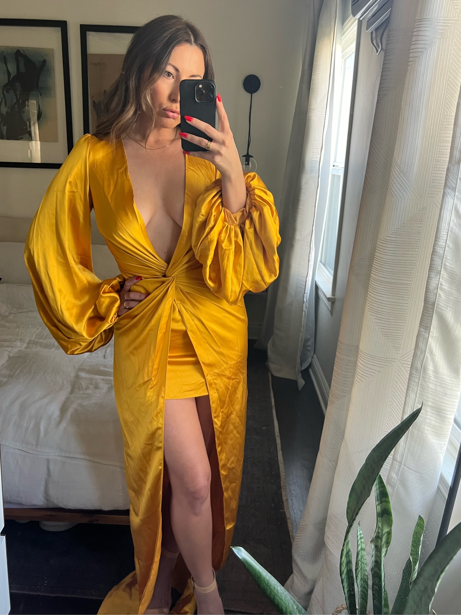 Wedding Guest Dress Try On Haul - Revolve Order - Yellow High Low Long Sleeve Gown ON SALE - Black Tie / Prom Dress / Gala / Formal Event

#LTKsalealert #LTKwedding #LTKGala