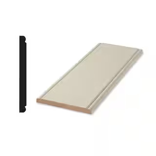 Woodgrain Millwork WP 959H 7/16 in. x 4-1/2 in. x 96 in. Primed Finger-Jointed Chair Rail Backer ... | The Home Depot