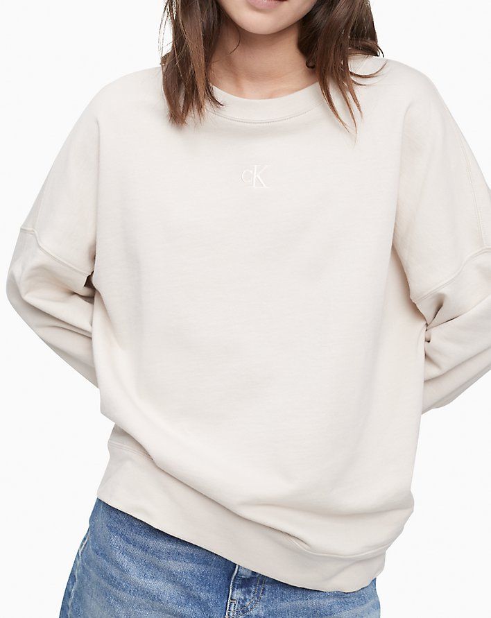 Oversized Fit Monogram Logo Crewneck Sweatshirt | Calvin Klein | Calvin Klein (US)