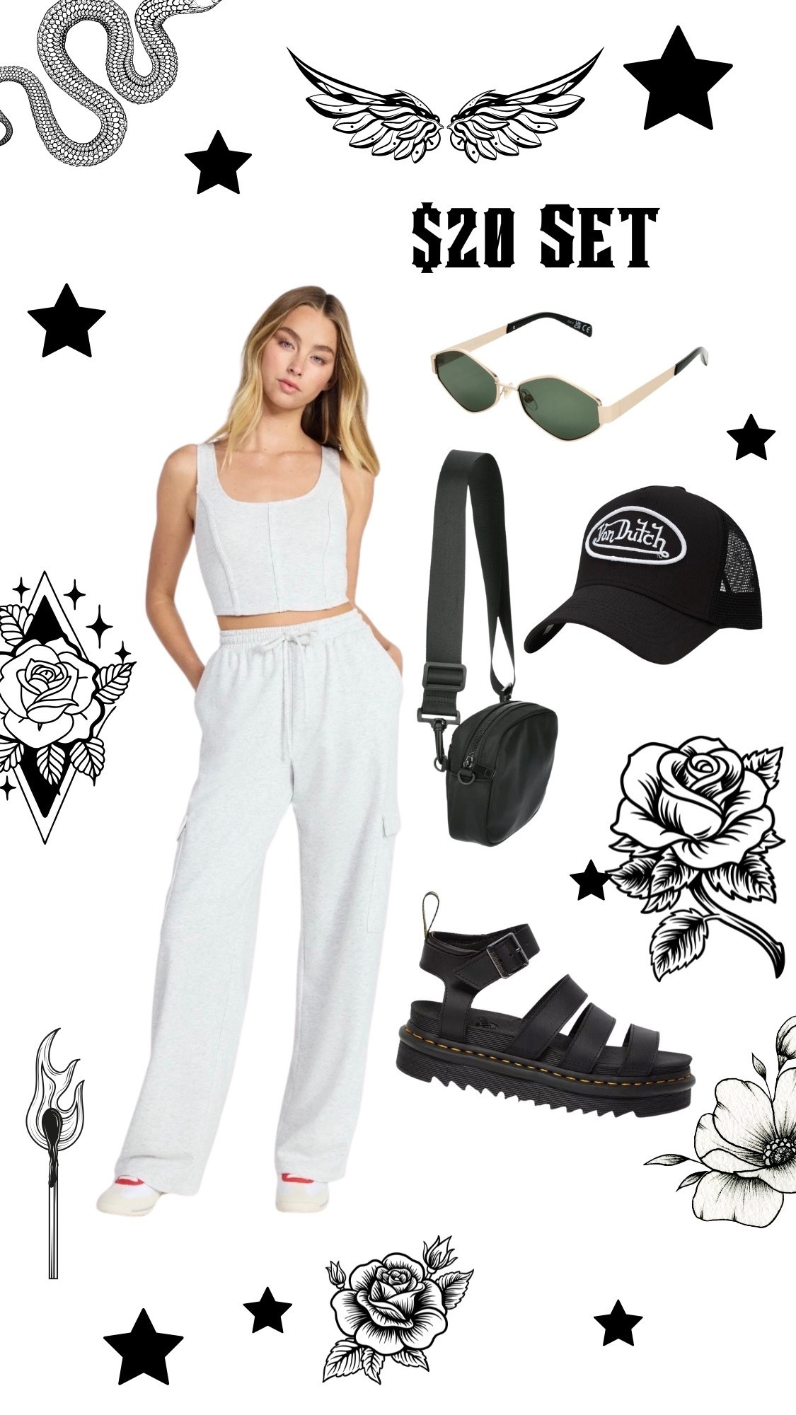 Edgy lounge set comfy outfit inspo

#LTKgrwm #LTKMidsize #LTKootd