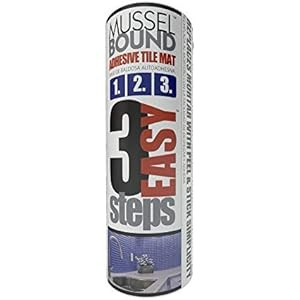 MusselBound 15-sq ft White Plastic Tile Membrane Peel-Set-Grout No Mortar. | Amazon (US)