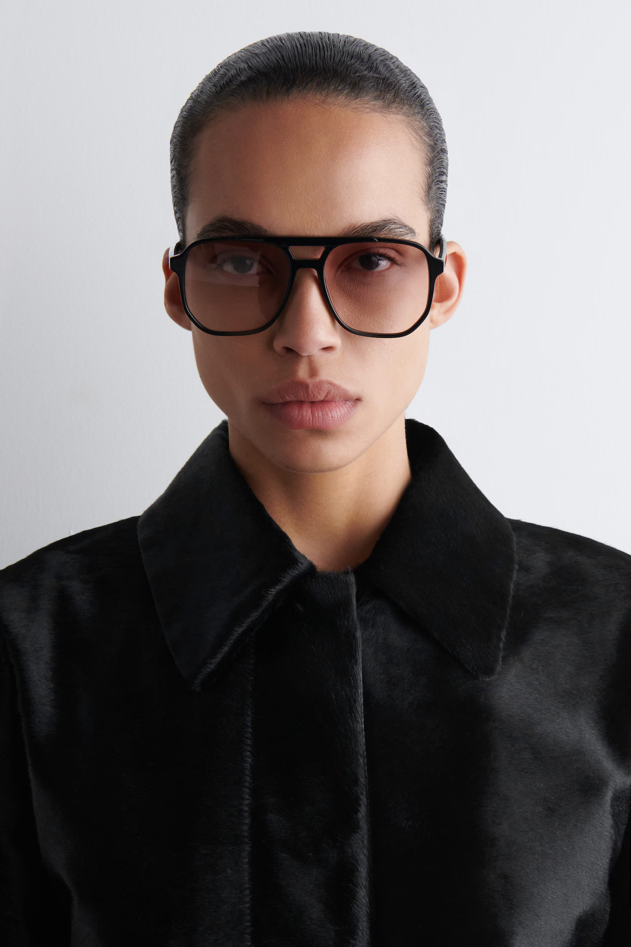 OVERSIZED SQUARE-FRAME AVIATOR SUNGLASSES - BLACK | COS GB | COS UK