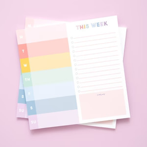 Spring Scallop Weekly Notepad | Joy Creative Shop