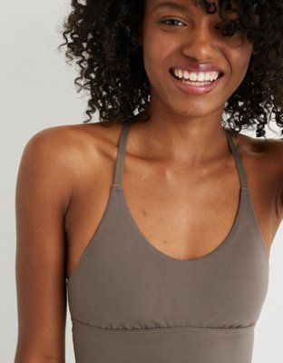 OFFLINE Real Me Strappy Back Sports Bra | American Eagle Outfitters (US & CA)