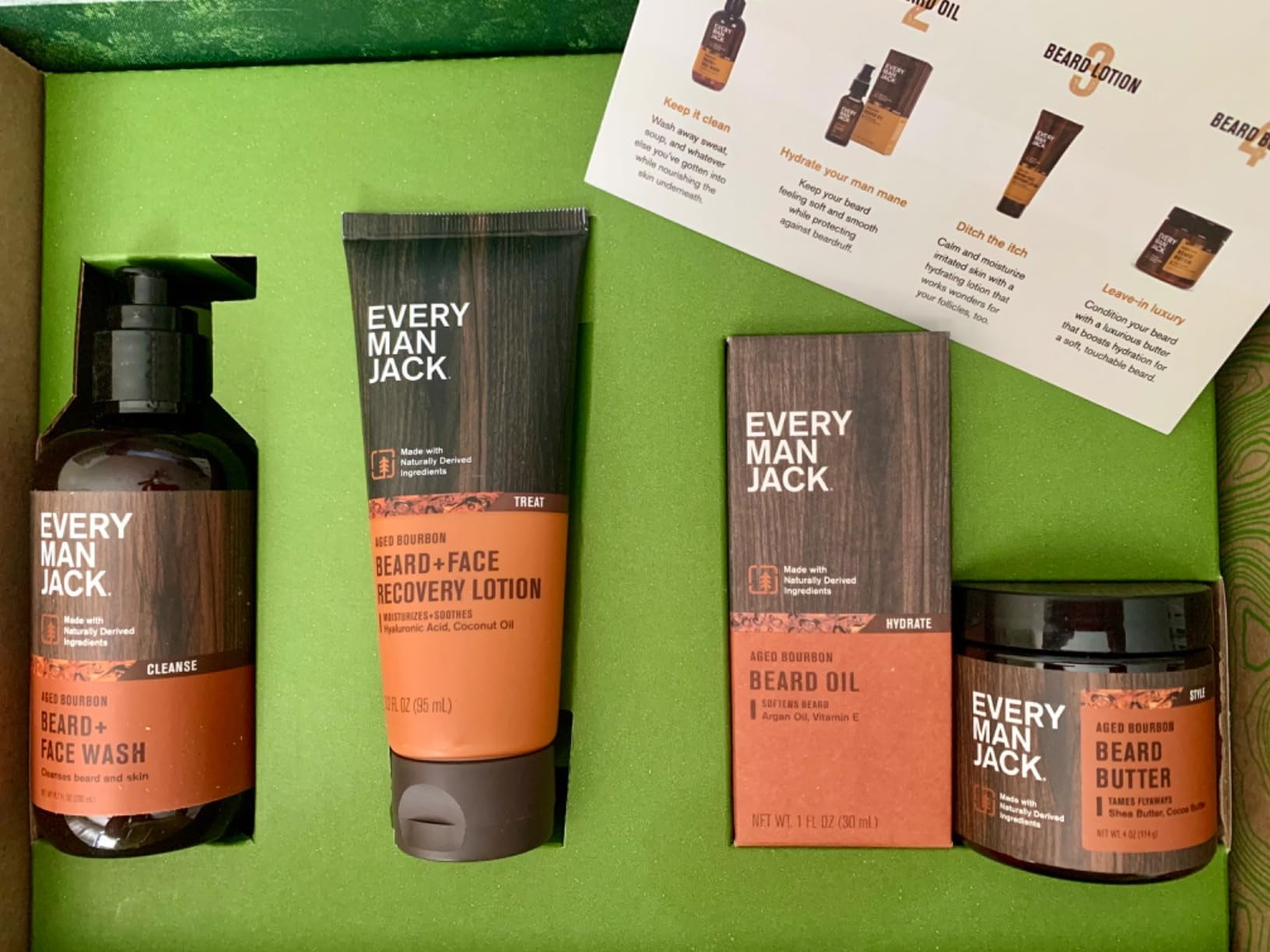 Every Man Jack Mens Aged Bourbon Beard Set - Five Full-Sized Grooming Essentials For a Complete R... | Amazon (US)