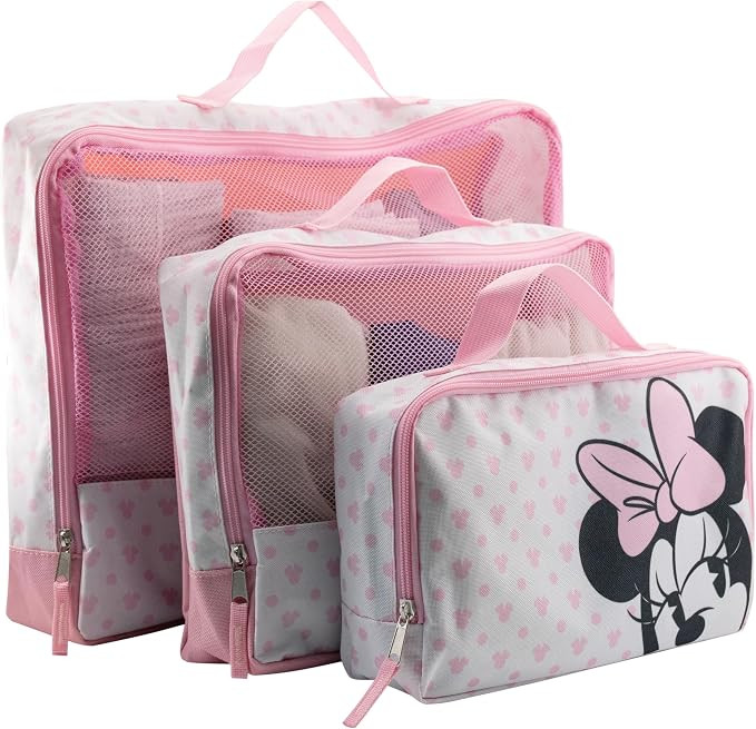 Fast Forward Minnie Mouse 3-Piece Packing Cube Set | Minnie Mouse Travel Accessories | Travel Bag... | Amazon (US)