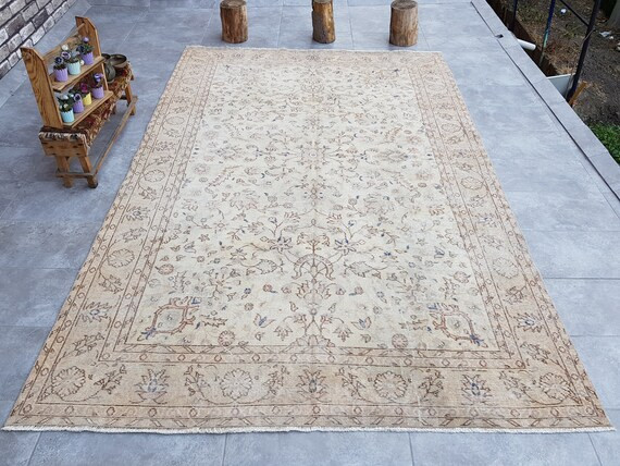 6.6x9.9 Ft Oversize Rug Pastel Vintage Rug Oushak Rug | Etsy | Etsy (US)