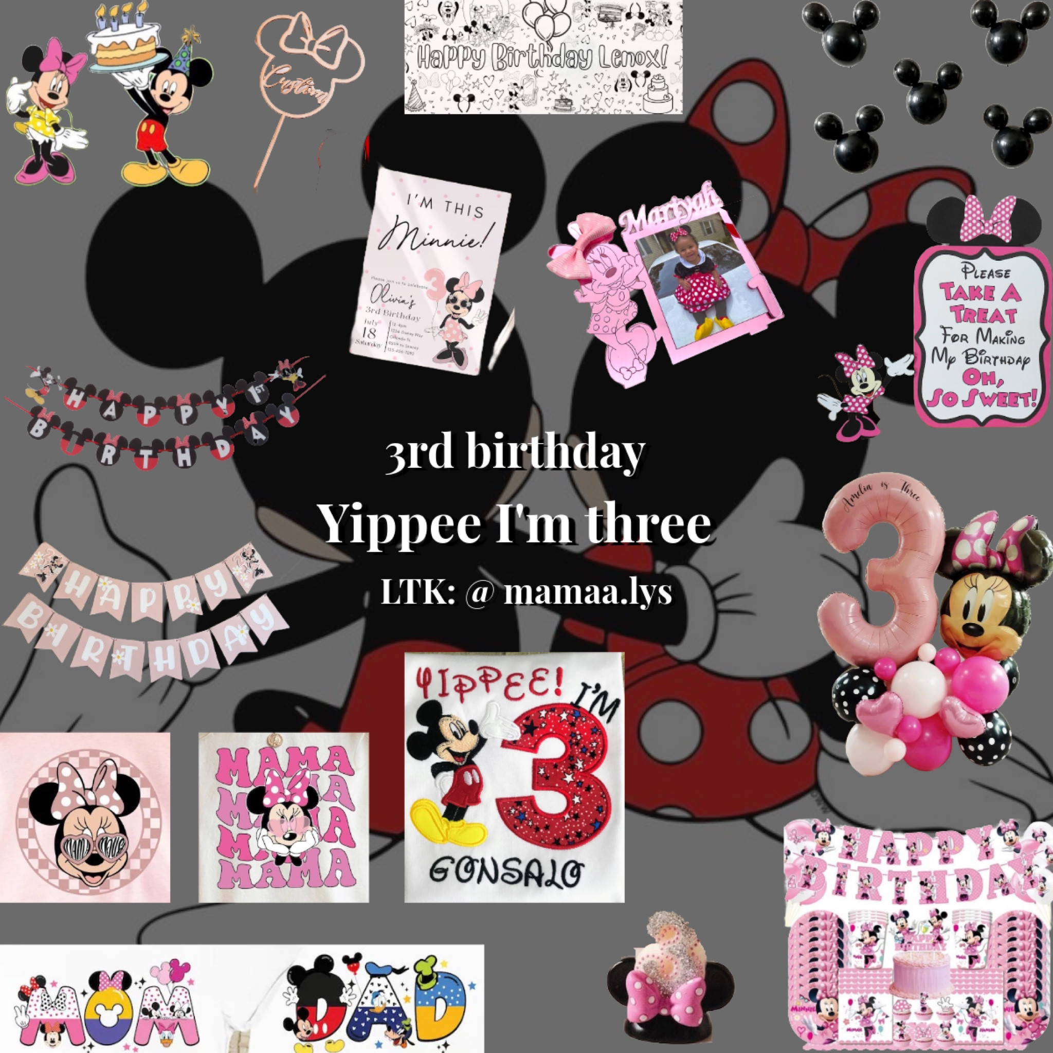 Yippee I’m three | Mickey Mouse birthday | Minnie Mouse birthday | Disney birthday | third birthday | birthday | birthday theme | birthday party | party | toddler | kids | family 

#LTKKids #LTKParties #LTKFamily