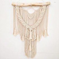 Light Beige Bohemian Wall Hanging, Boho Macrame Art, Bedroom Decor, Backdrop, Boho Headboard, Woven Wall Art, Gift | Etsy (US)