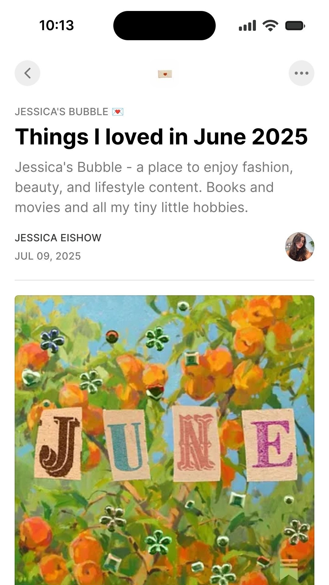 things i loved in june 2025 via my substack 

link: https://open.substack.com/pub/jessicaeishow/p/things-i-loved-in-june-2025?r=20bb70&utm_medium=ios

#LTKgiftguide #LTKeurope #LTKstyletip