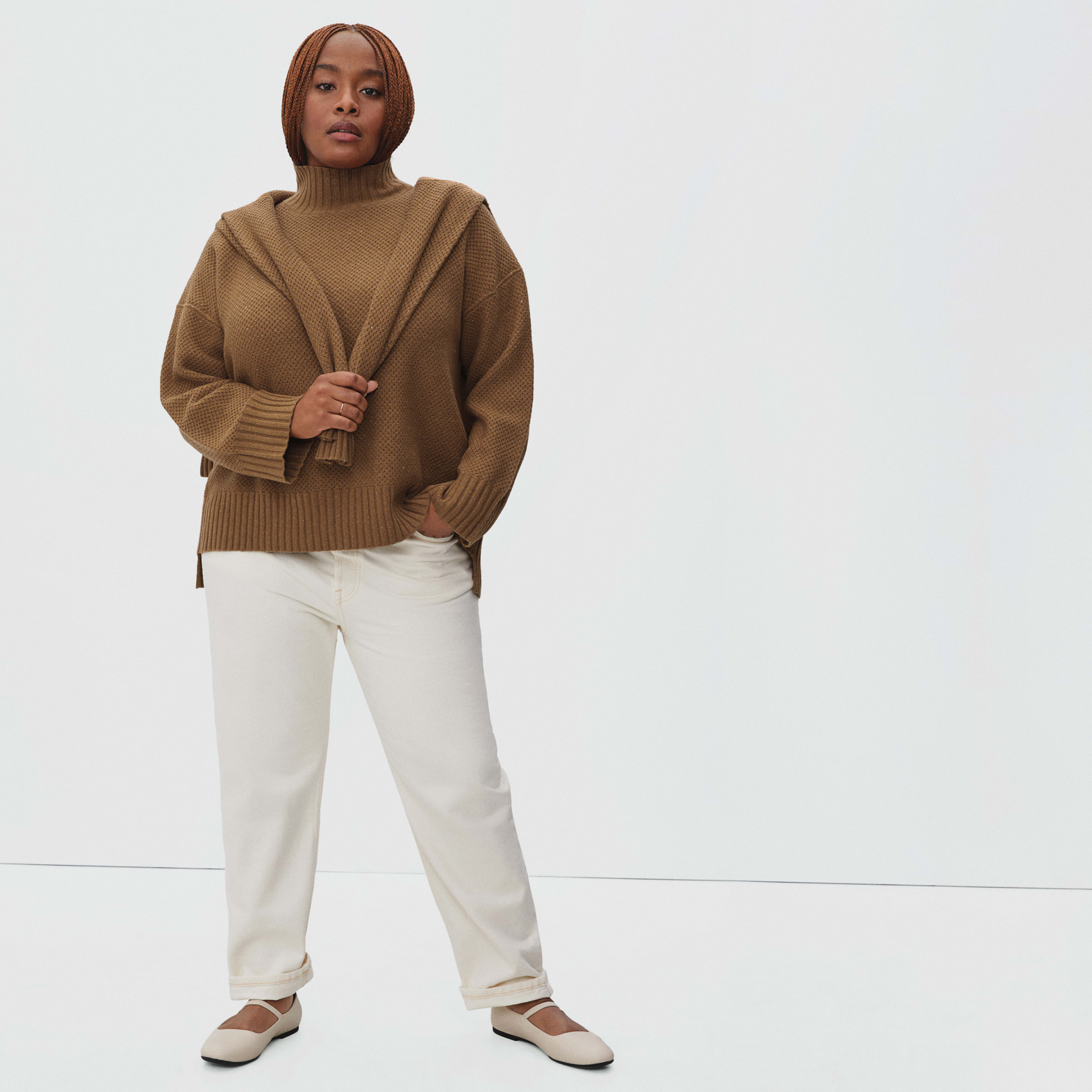 The Oversized Stroopwafel Turtleneck in ReCashmere | Everlane