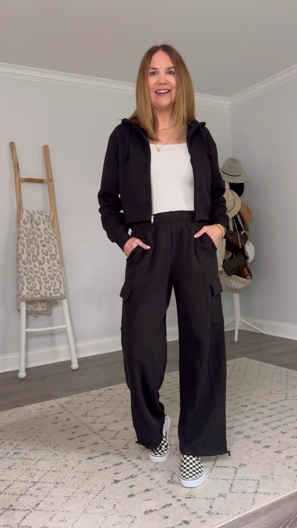 Under $25 match set 
cargo joggers small
cropped hoodie medium 

#LTKOver40 #LTKActive #LTKStyleTip