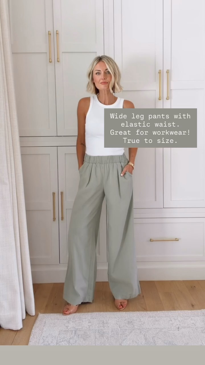 An affordable wide leg pant that is perfect for work! Love this olive green color too! Wearing S in tank & XS in pants!

Loverly Grey, workwear, Target, closet staples, ribbed tank

#LTKSeasonal #LTKWorkwear