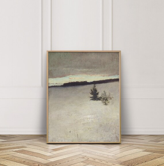 69. Snowy Field Vintage Winter Print Winter Landscape | Etsy | Etsy (US)