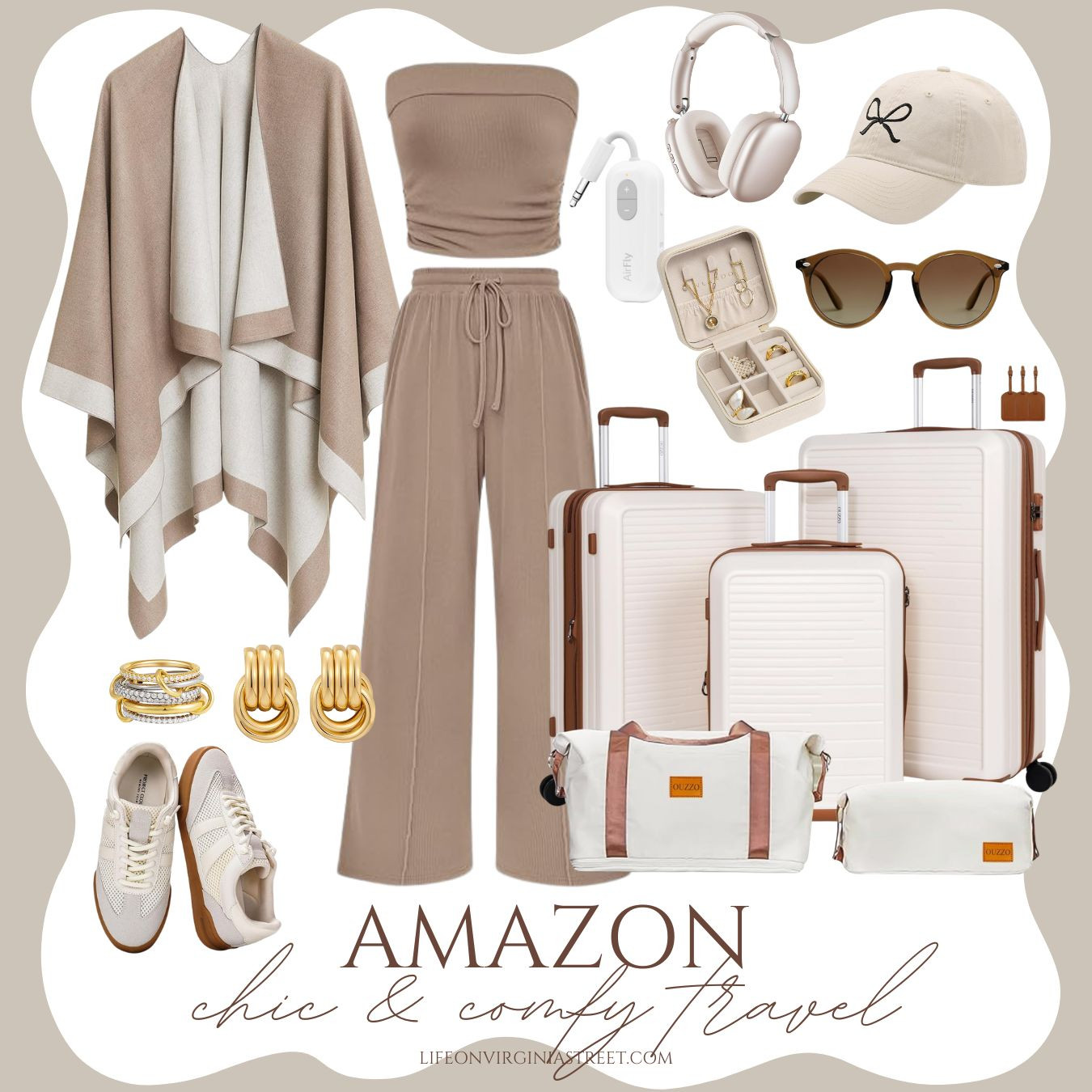 Amazon chic and comfy travel outfit ideas! Stay cozy while on the road but look polished and put together! #ltktravel #ltkfindsunder50 #ltkfindsunder100 #ltkholiday #ltkseasonal #ltkover40 #ltkmidsize #ltksalealert #ltkshoecrush 

 #LTKOver40 #LTKFindsUnder50 #LTKTravel