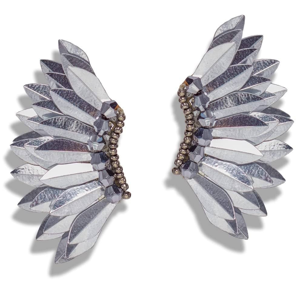 Angel wing earrings for women, Small statement Handmade prom earring, Wings studs for girls, Bead... | Amazon (US)