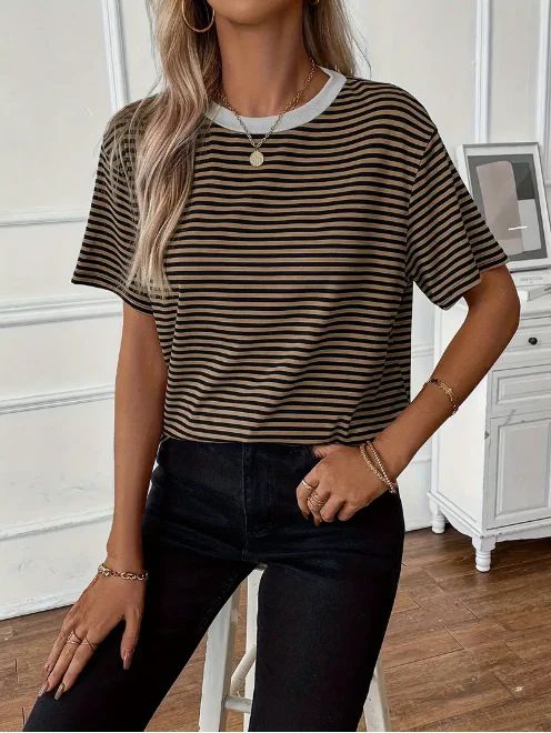 Carwen Striped Tee | Sexy Modest